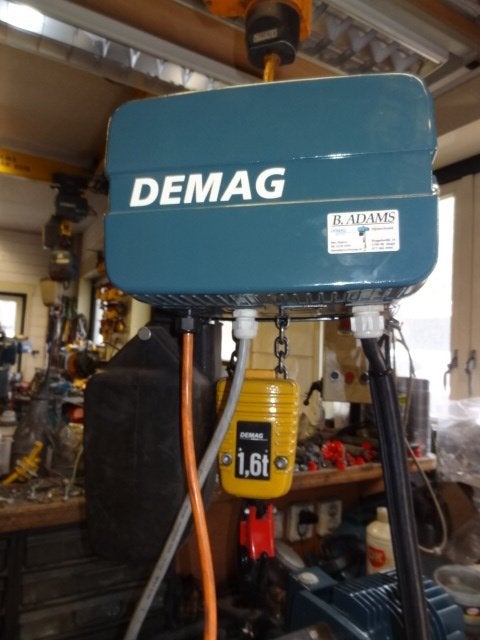 DEMAG ketting takel type dkun 1600 met elektra loopkat, Doe-het-zelf en Verbouw, Lieren en Takels, Ophalen of Verzenden, Zo goed als nieuw