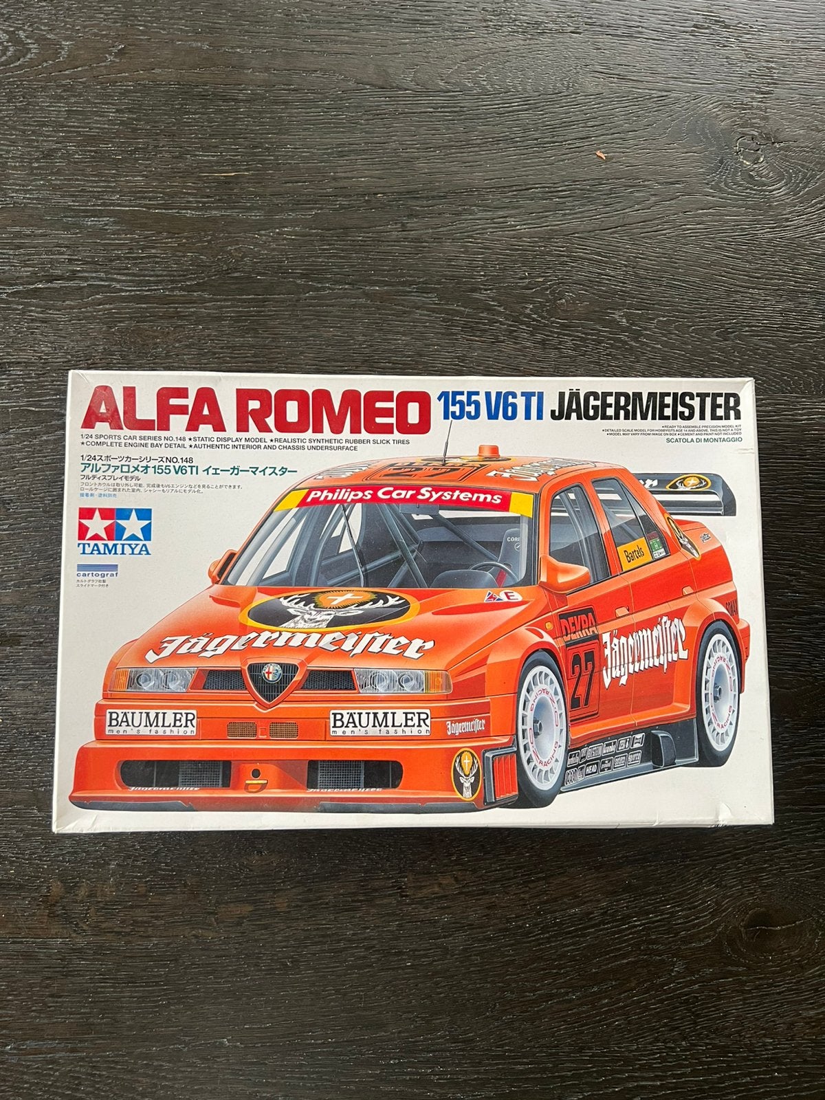 Tamiya Alfa Romeo 155 V6 TI Jägermeister 1:24 Bouwpakket, Hobby en Vrije tijd, Auto, Groter dan 1:32, Ophalen of Verzenden, Zo goed als nieuw