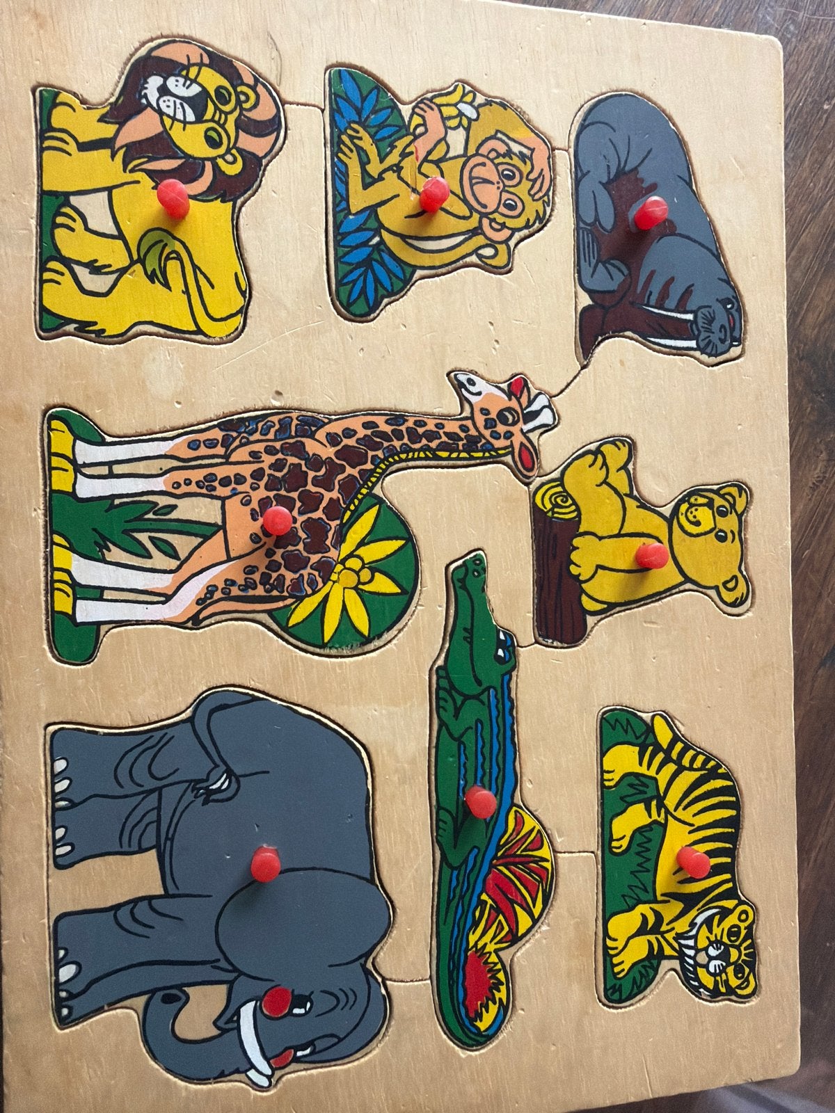 Houten Dieren Puzzel voor Kinderen - Educatief Speelgoed, Ophalen of Verzenden, Gebruikt, Overige typen