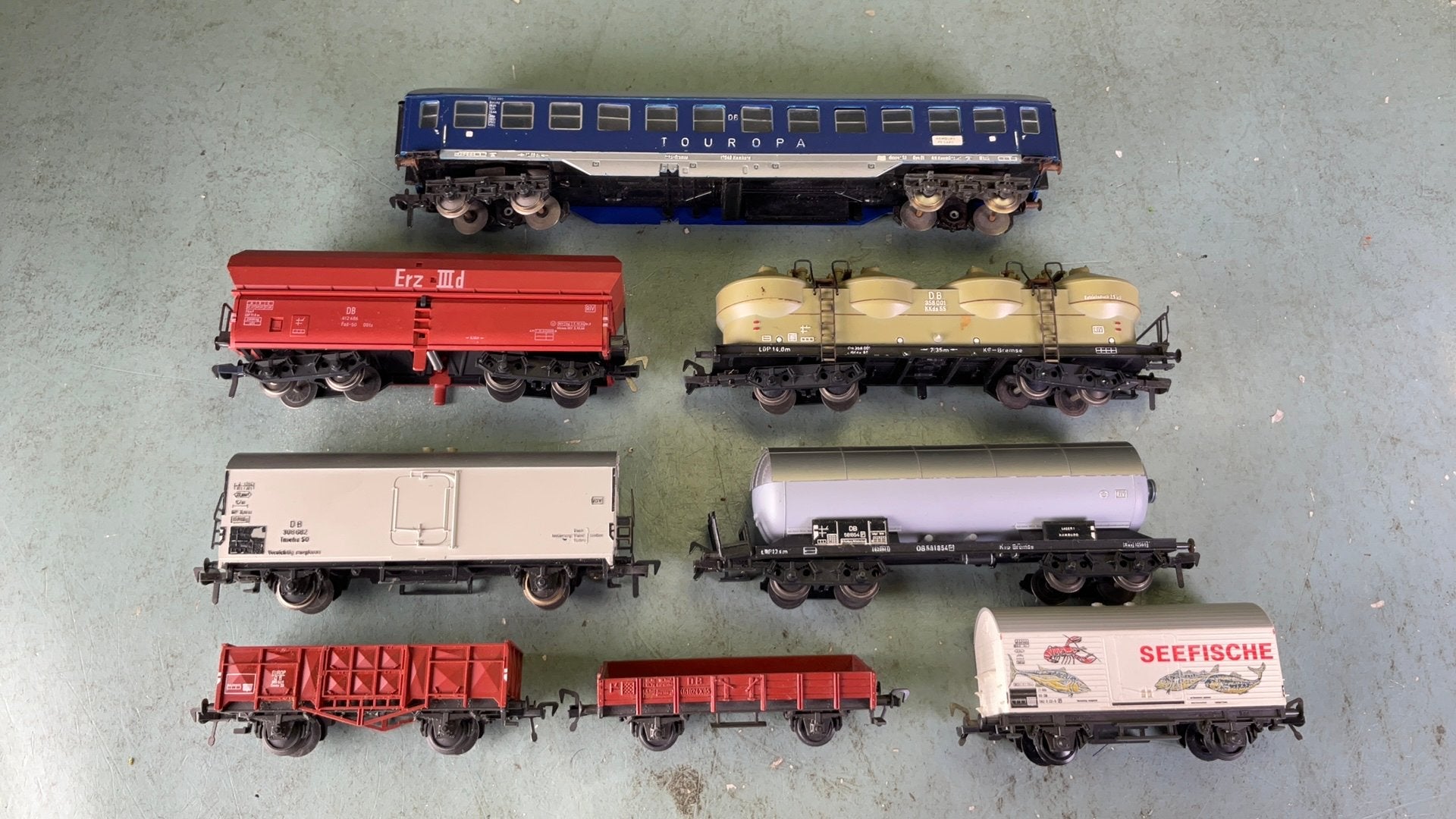 Fleischmann ho 8 wagens in goede staat. Kunststof., Gelijkstroom, Fleischmann, Wagon, Ophalen of Verzenden