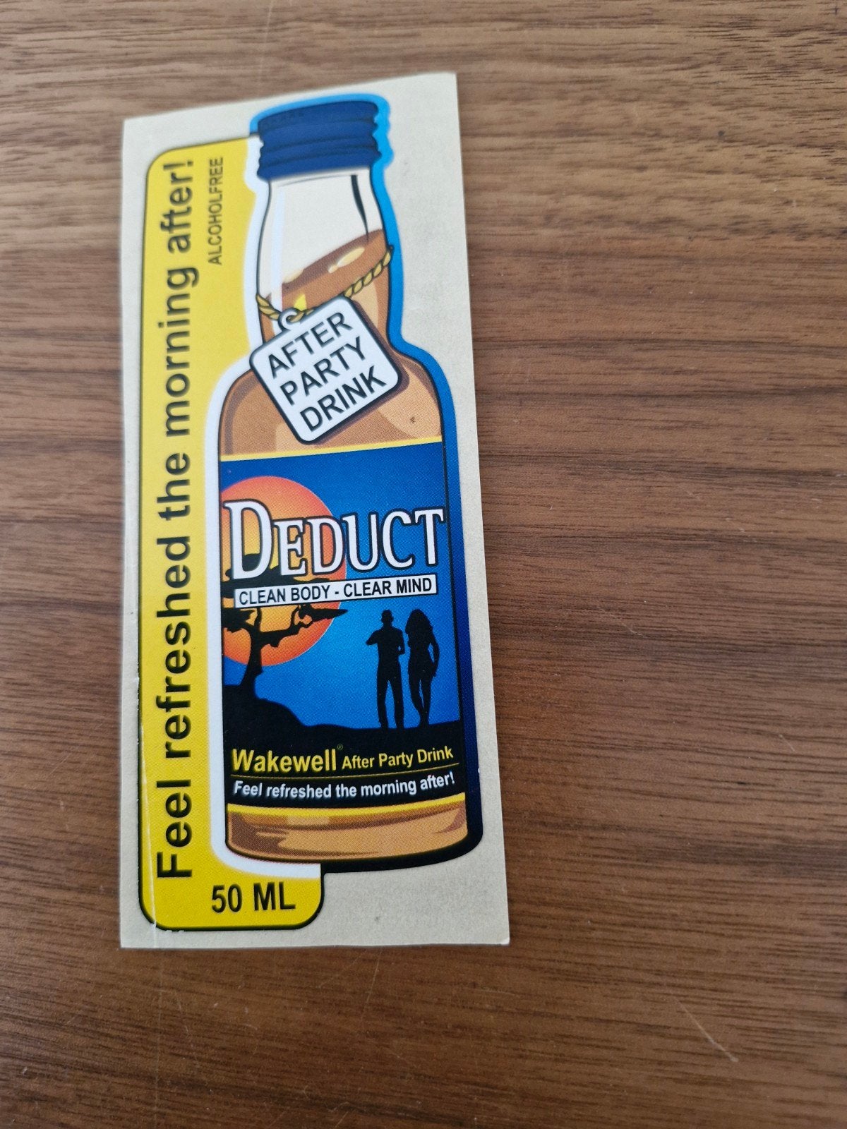9631 Deduct Wakewell After Party Drink Sticker Alcoholfree, Verzamelen, Ophalen of Verzenden, Nieuw, Overige typen