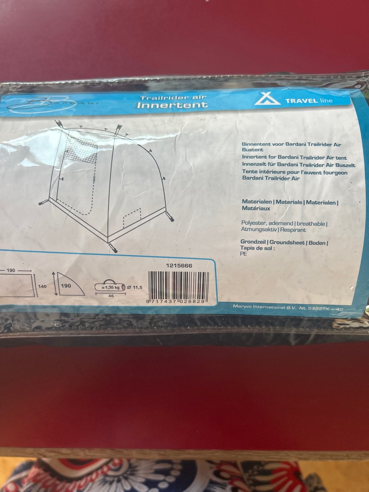 Bardani Trailrider Air Binnentent - Nieuw, Ophalen of Verzenden, Nieuw, Tot en met 2