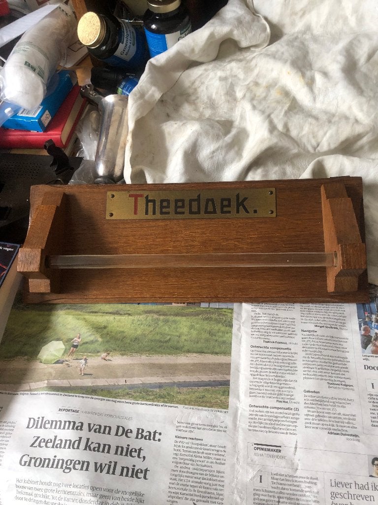 Oud houten rekje theedoek, Ophalen of Verzenden