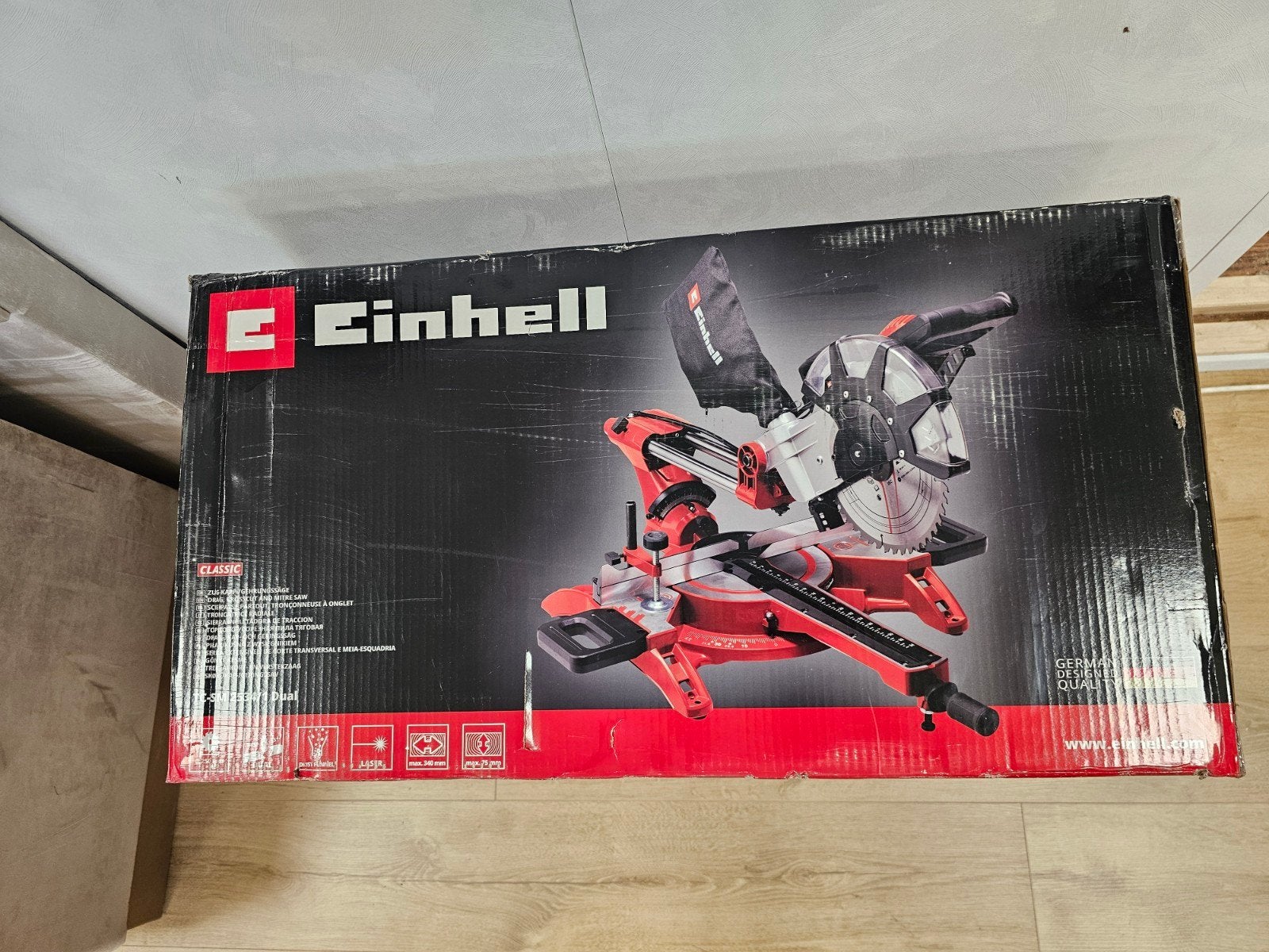 Einhell Dual Afkortzaag - Nieuw in doos + 1 jaar garantie, Ophalen, 70 mm of meer, Nieuw, Einhell
