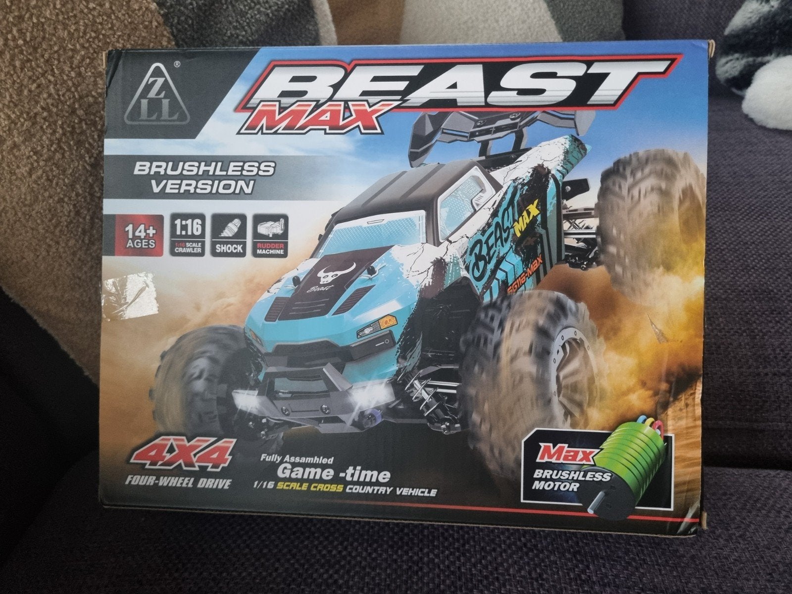 Nieuwe Rc Car 1/16 BrushlessTopspeed 80 Kmh Rtr incl 2 lipo, Ophalen of Verzenden, Overige schalen