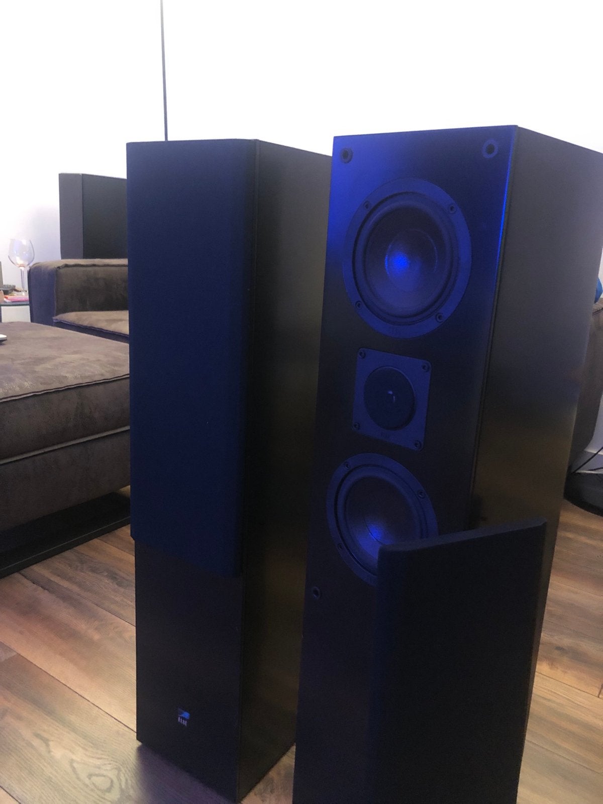 Professionele Elac EL 121 Vloerstaande Luidsprekers, Vloerstaande luidspreker, Gebruikt, Inclusief kabels, 120 tot 150 watt