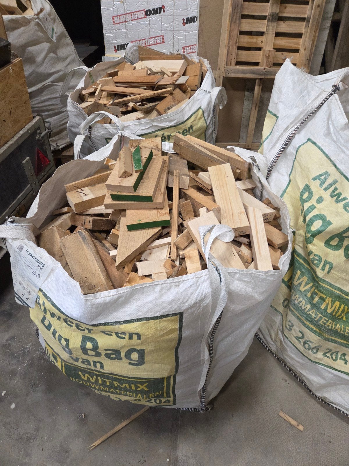 kachelhout per kuubse bigbag, Tuin en Terras, Minder dan 3 m³, Ophalen