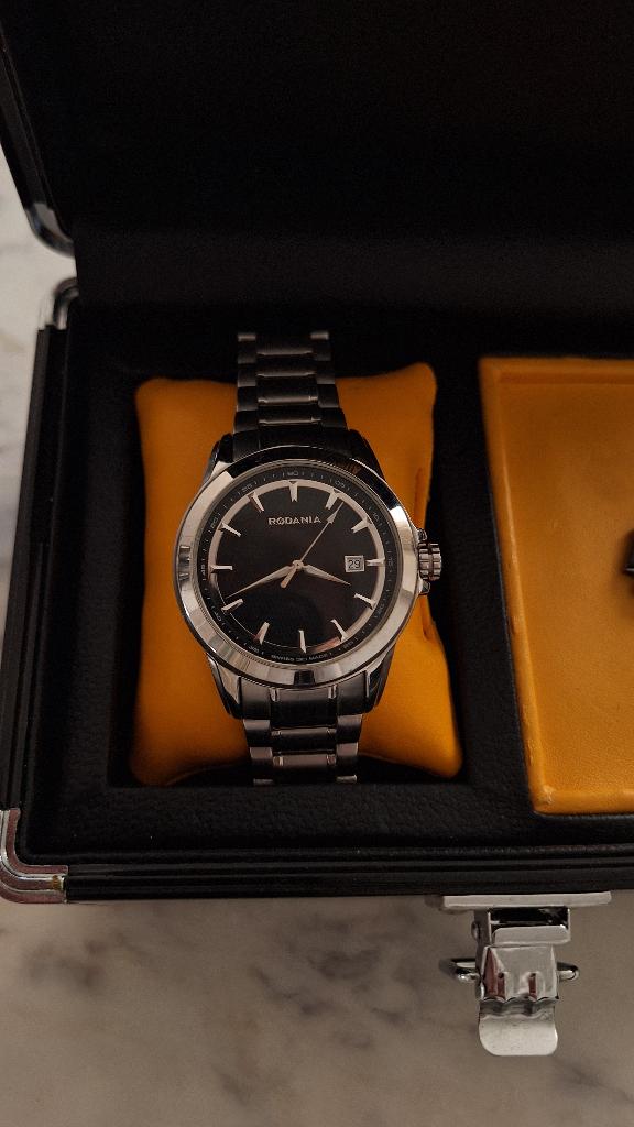 Horloge Rodania RD25005 chronograaf quartz uurwerk, Overige merken, Staal, Staal, Polshorloge