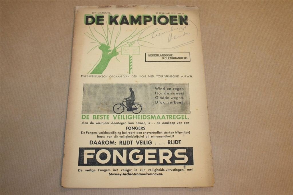 De Kampioen - 20 februari 1937, Ophalen of Verzenden, 1920 tot 1940, Knipsel(s)