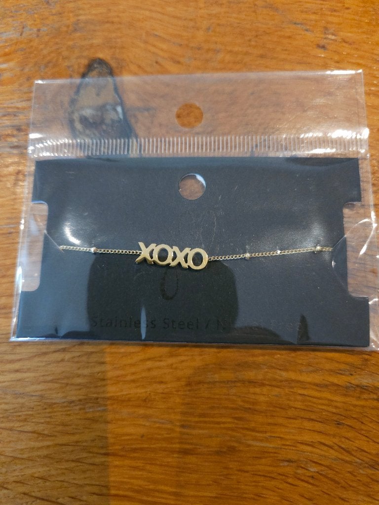 XOXO Armband RVS Goudkleurig - Nieuw, Ophalen of Verzenden, Nieuw, Goud, Staal