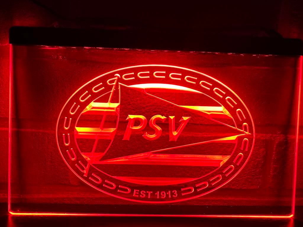 Led lichtbord PSV 3d neon look, Ophalen of Verzenden, Nieuw, Lichtbak of (neon) lamp