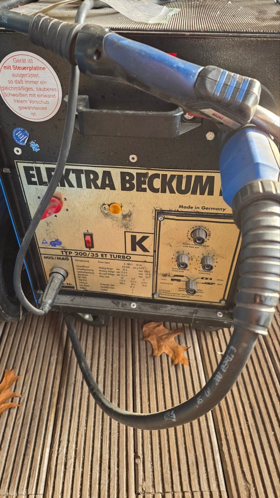 Elektra Beckum MIG/MAG Lasapparaat Typ 200/35 ET Turbo, Ophalen, Gebruikt, 150 tot 250 ampère, Co2