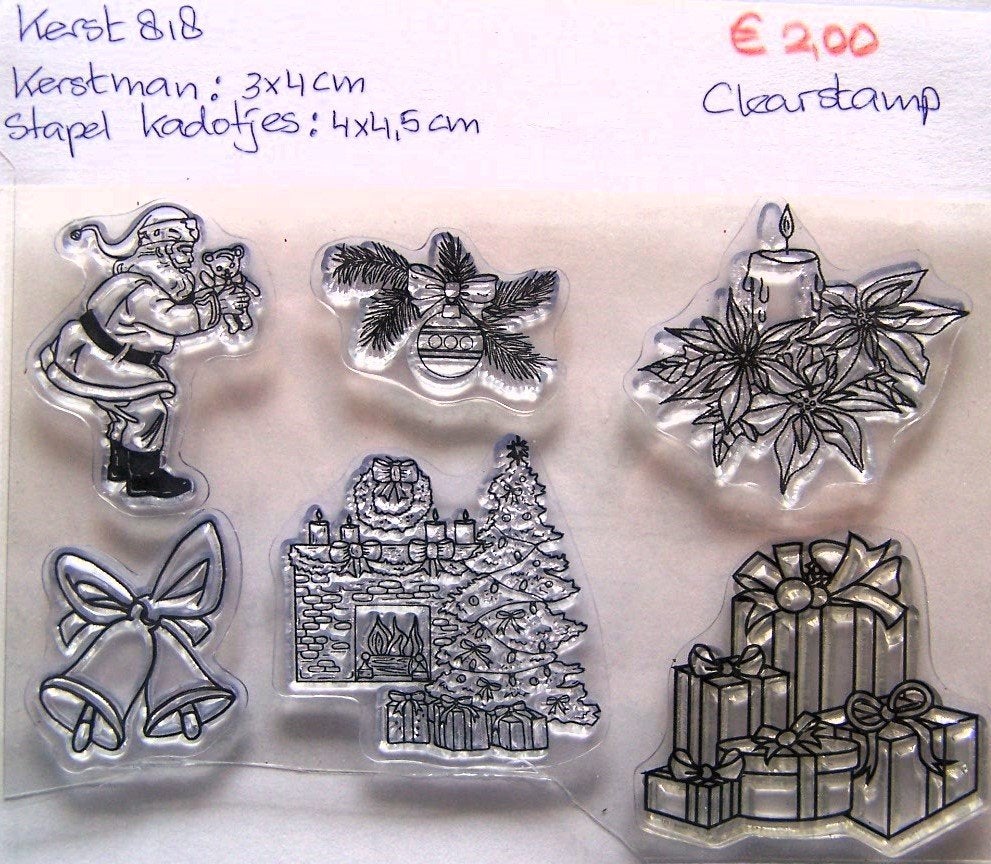 Kerst 818 Clearstamp, Ophalen of Verzenden, Gebruikt, Clearstamp