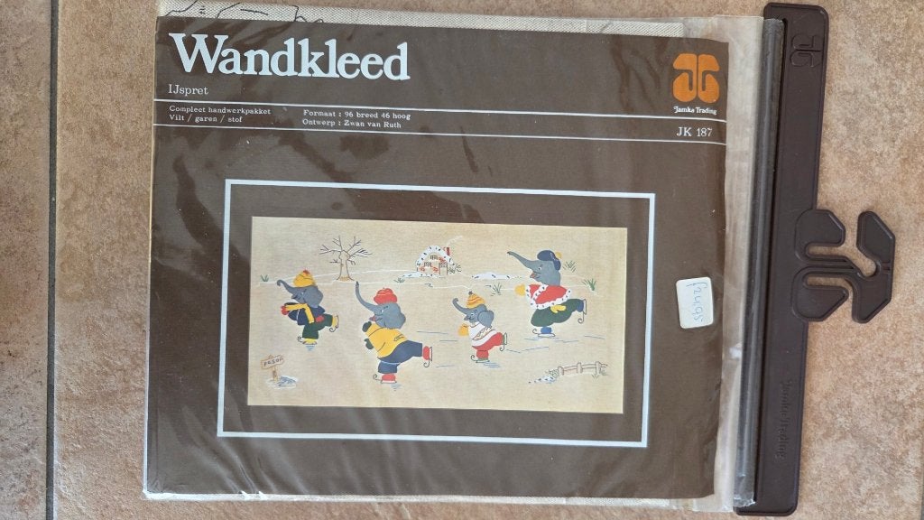 Wandkleed handwerkpakket IJspret, Ophalen of Verzenden, Nieuw, Handborduren, Patroon