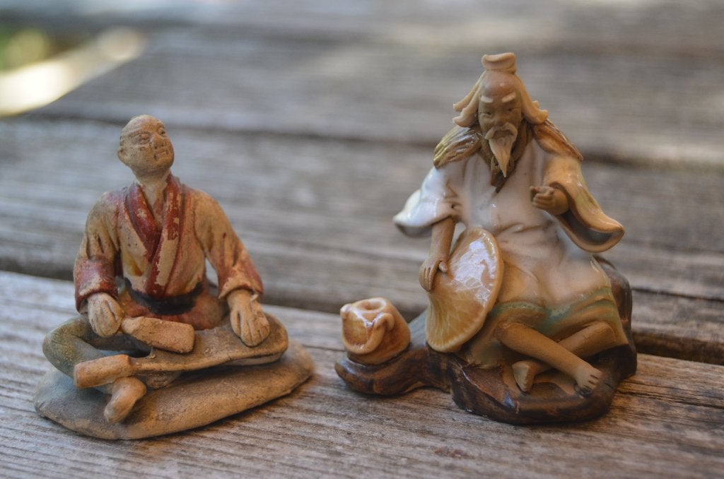 3 Kleine Chinese beeldjes, Steen/keramiek, Ophalen of Verzenden, China, Meerkleurig