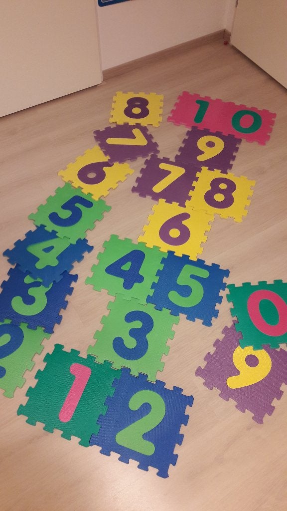 Cijfer puzzel foam, Ophalen of Verzenden, Gebruikt, Puzzelen