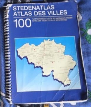 BOEK - Stedenatlas 100 grootste gemeenten België, Gelezen, Ophalen of Verzenden, Landkaart, België of Luxemburg