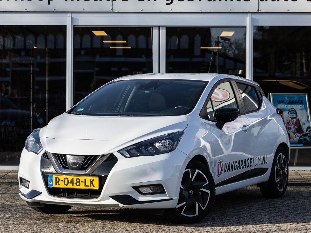 Nissan Micra 1.0 IG-T N-Design (bj 2022), Stof, Gebruikt, Euro 6, Wit