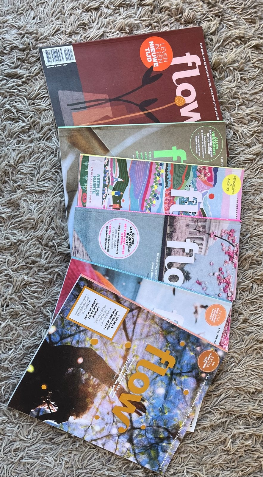 6 Flow magazines uit 2021 en 2022 - Zo goed als nieuw, Boeken, Ophalen of Verzenden, Zo goed als nieuw, Damesbladen