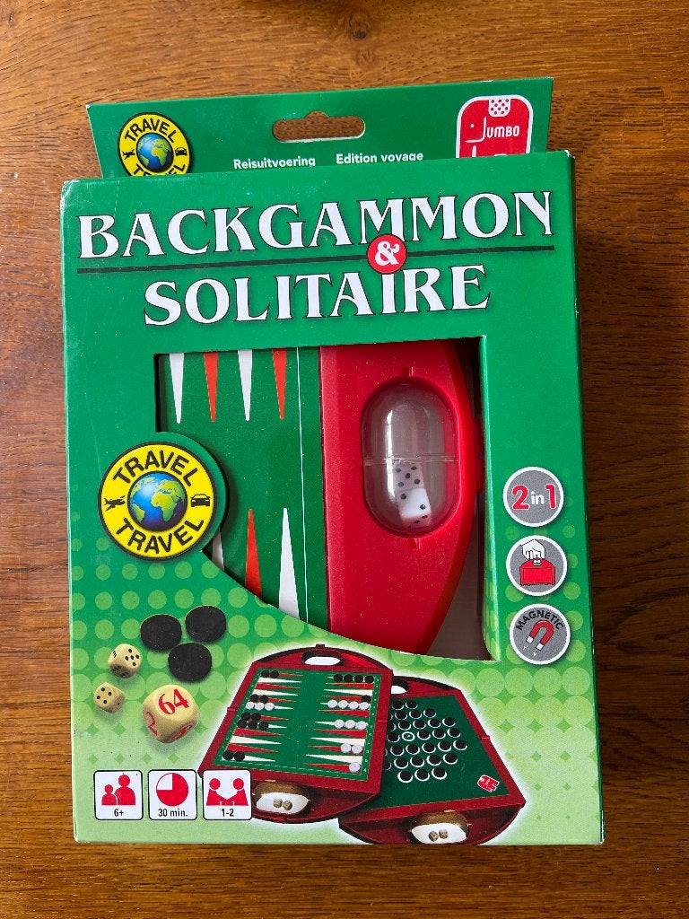 "Backgammon & Solitaire" Nieuw in de Verpakking, Ophalen of Verzenden, Nieuw