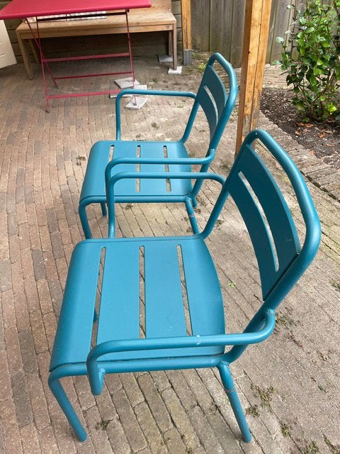 Emu Star tuinstoelen met armleuningen blauw, Tuin en Terras, Tuinstoelen, Ophalen, Zo goed als nieuw