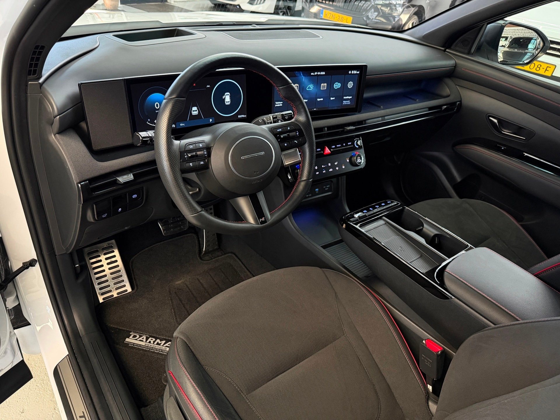 Hyundai Tucson 1.6 T-GDI HEV N Line CarPlay Camera Widescree, Auto's, Gebruikt, Zwart, 4 cilinders, Met garantie (alle)
