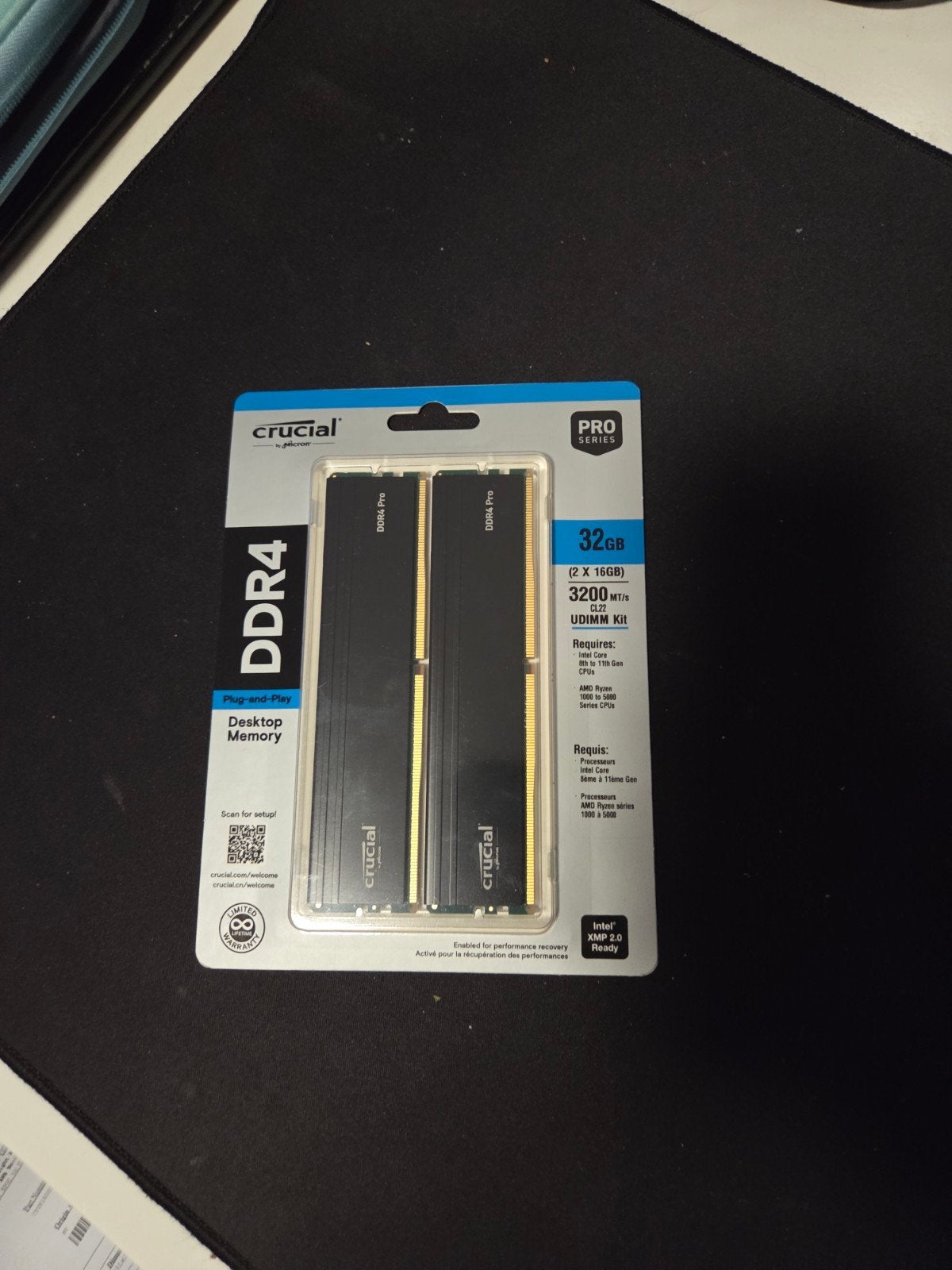 Crucial Pro DDR4 2x16GB (32GB) 3200MHz RAM - Nieuw, Computers en Software, RAM geheugen, 32 GB, DDR4, Nieuw, Ophalen of Verzenden