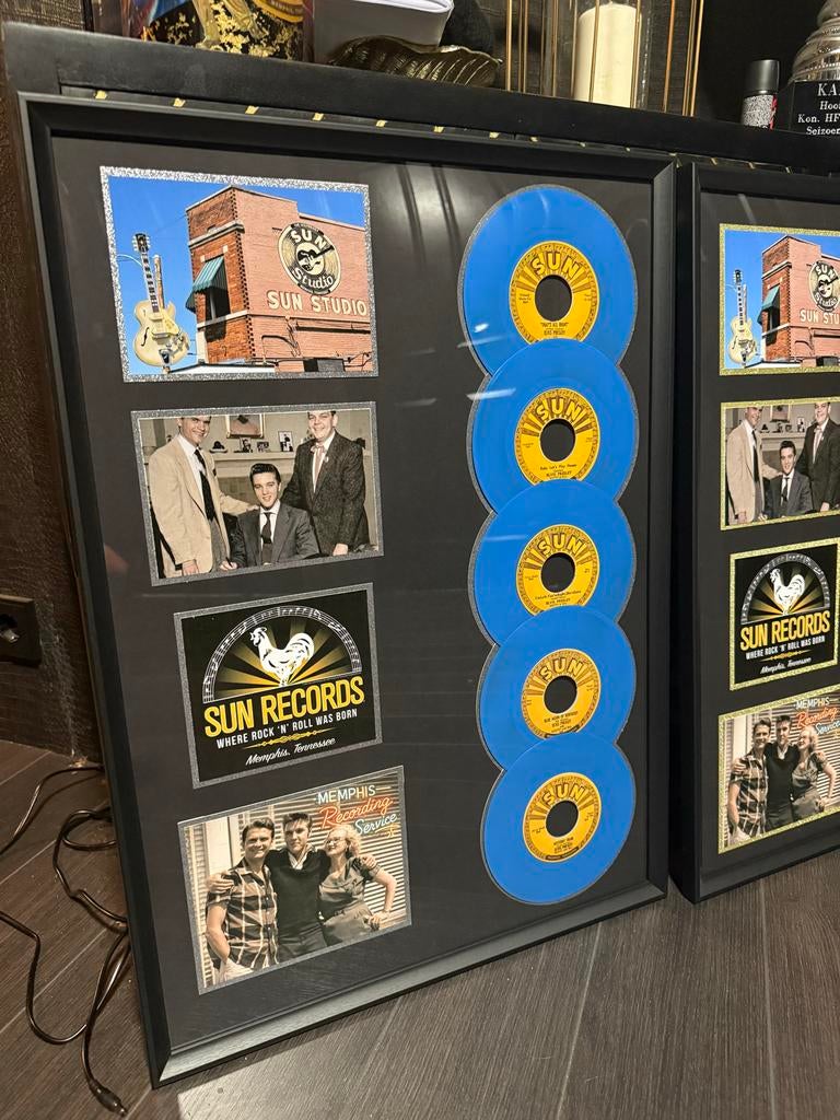 Elvis Presley Sun Studio Plaat Ingelijst, Ophalen of Verzenden, Zo goed als nieuw, Overige formaten