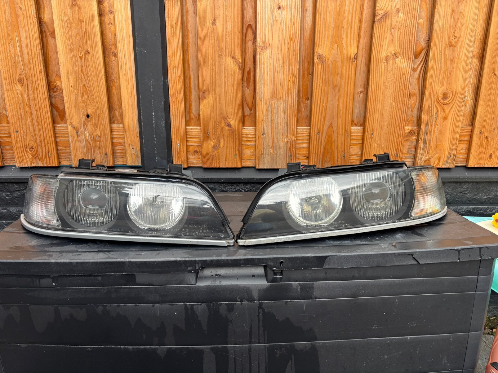 Bmw e39 koplampen xenon en angle eyes, Ophalen, BMW