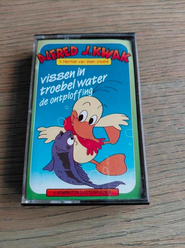 Alfred J kwak cassettebandje Vissen in troebel water., Gebruikt, Kinderen en Jeugd, 1 bandje, Ophalen of Verzenden