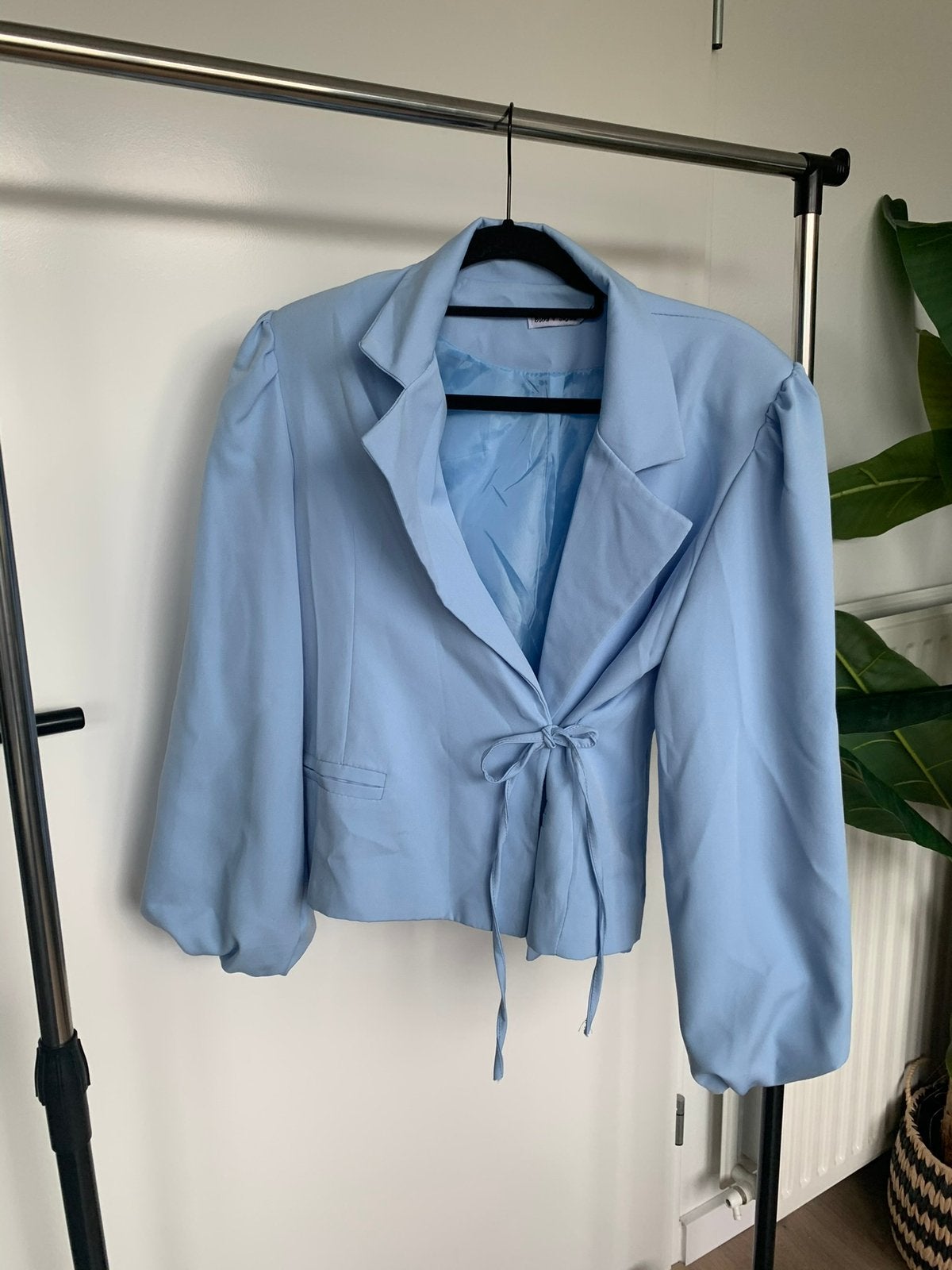 Biba style lichtblauwe blazer maat M/38, Maat 38/40 (M), Zo goed als nieuw, Jasje, Verzenden