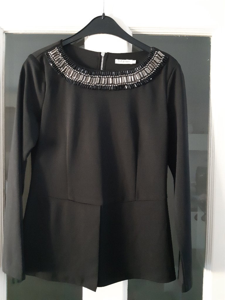 zwart tuniek Drole de Copine mooi! 36, Kleding | Dames, Blouses en Tunieken, Ophalen, Zo goed als nieuw, Maat 36 (S), Zwart