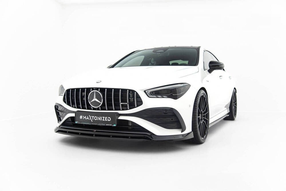 Voorlip sideskirt diffuser spoiler - Mercedes CLA 35 AMG 23+, Auto diversen, Tuning en Styling, Ophalen of Verzenden
