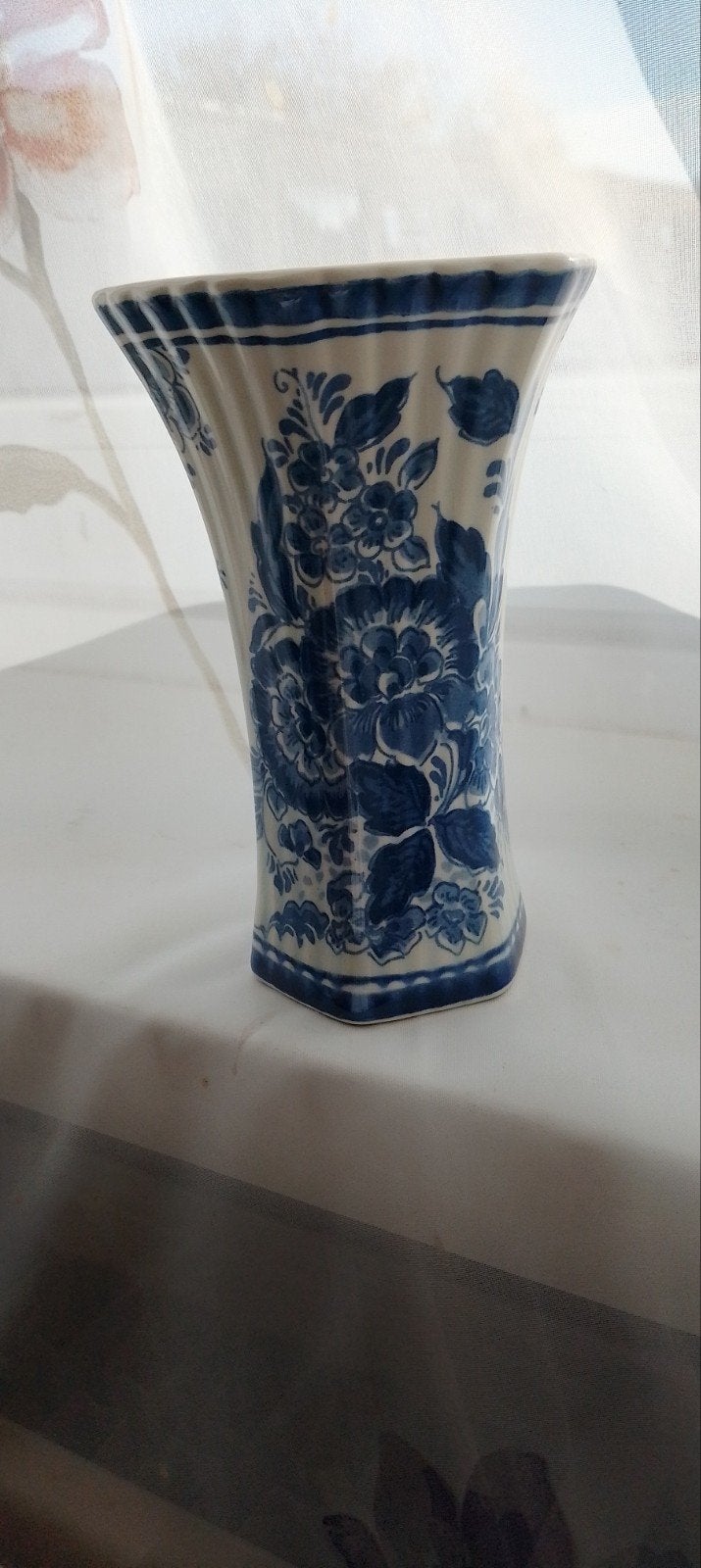 Zeer oude Delfts blauwe vaas, 14,5cm hoog, Ophalen of Verzenden