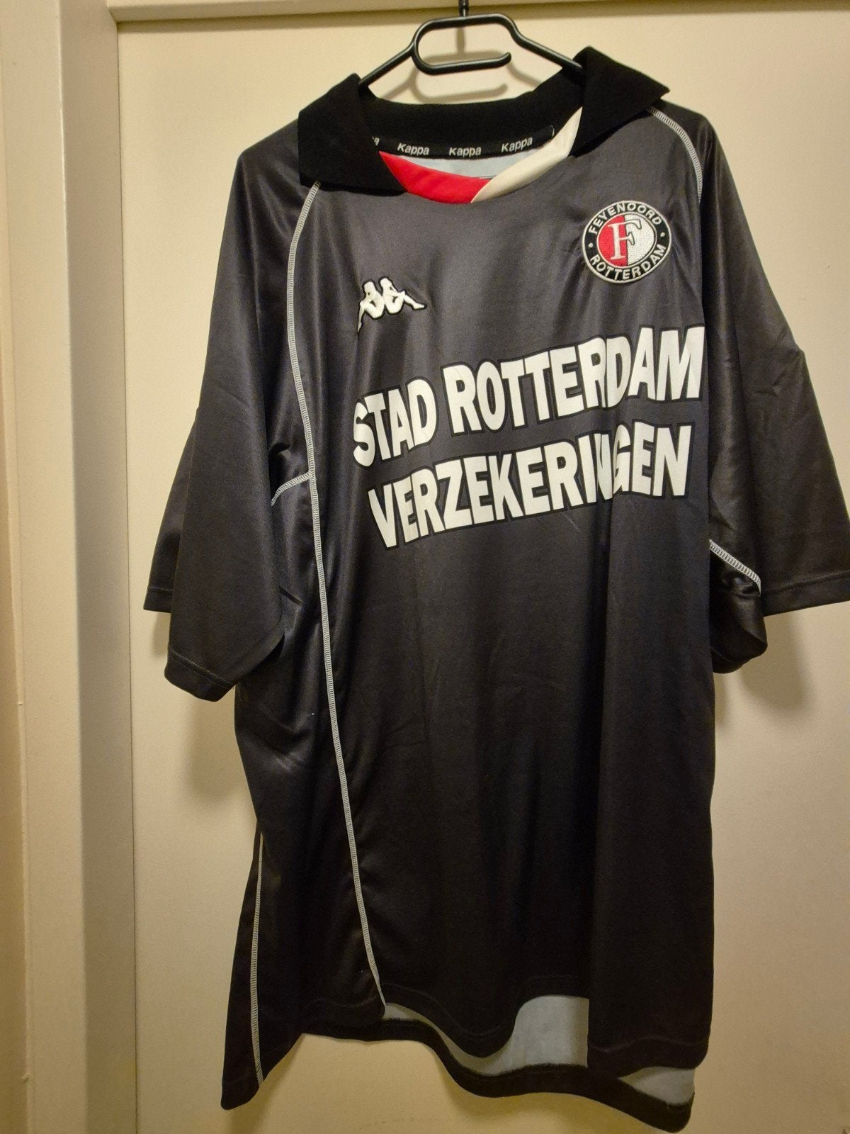 retro Feyenoord uitshirt Kappa Stad Rotterdam Verzekeringen, Groter dan maat XL, Ophalen of Verzenden, Zo goed als nieuw, Shirt