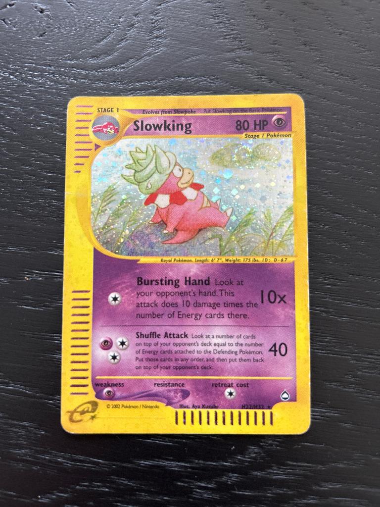 Slowking Holo AQ Pokemonkaart, Ophalen of Verzenden, Gebruikt, Losse kaart, Foil