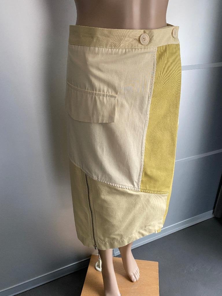 K104 Zara maat S=36 overslag-rok beige/oker-geel overslagrok, Kleding | Dames, Rokken, Ophalen of Verzenden, Zo goed als nieuw