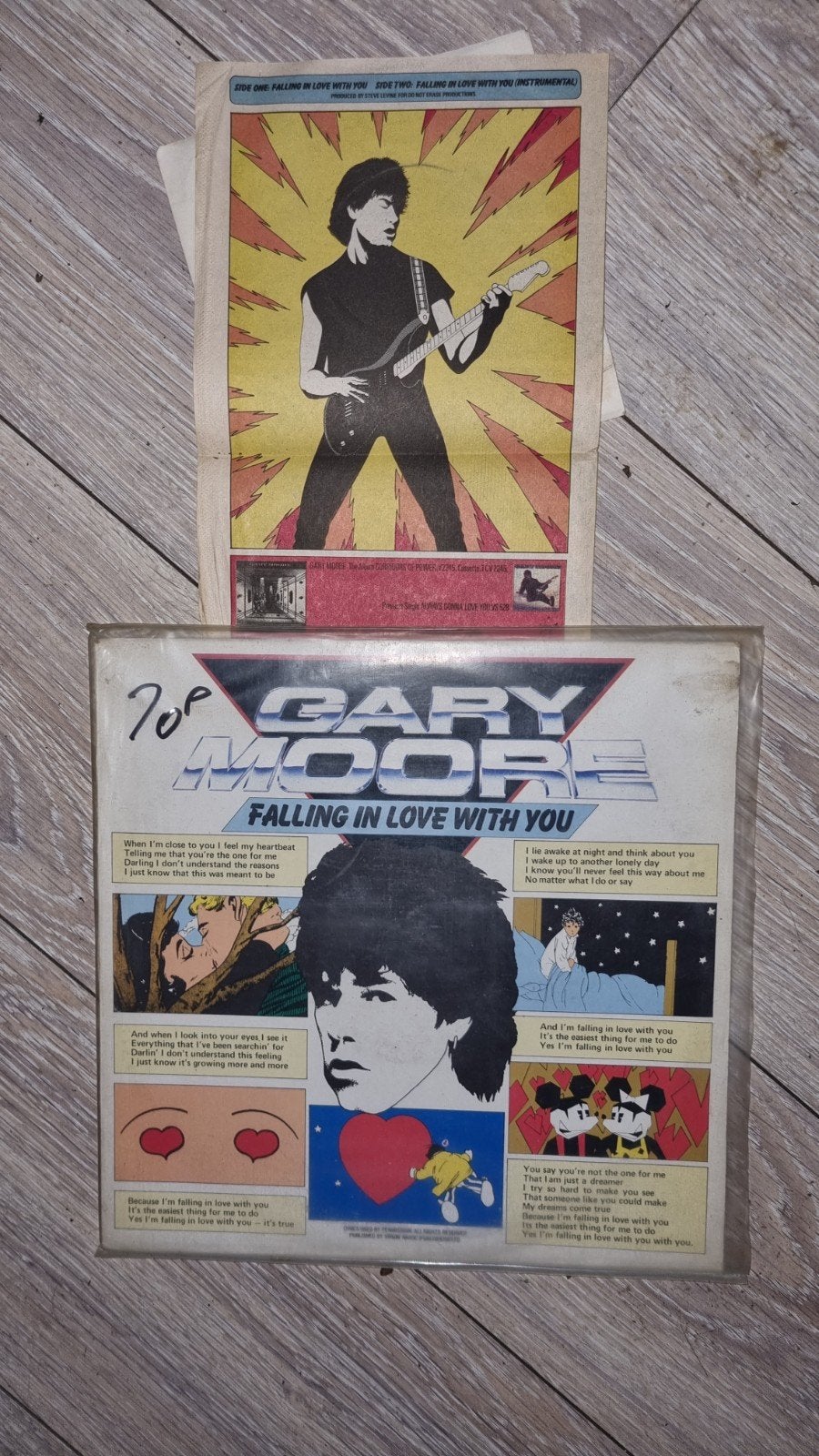 Gary Moore - Falling in Love with You 12 "+7"(Single), Gebruikt, 7 inch, Rock en Metal, Single