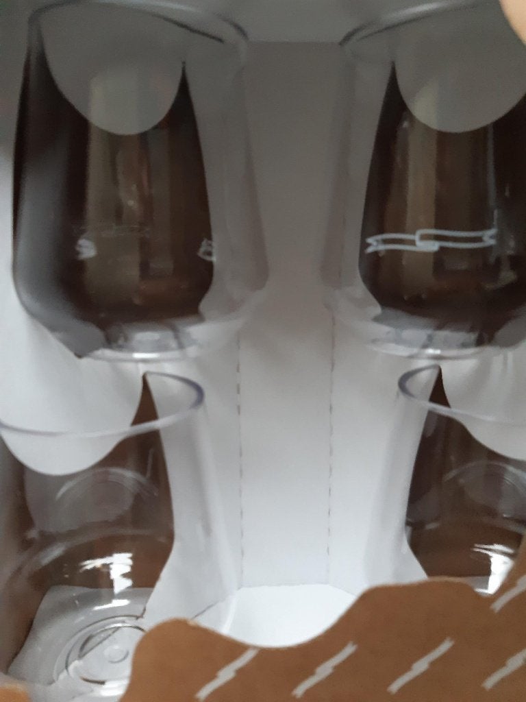 Glazen * HappyGlass * PCL * Nieuw! 4 stuks voor € 6, Ophalen, Nieuw, Overige typen