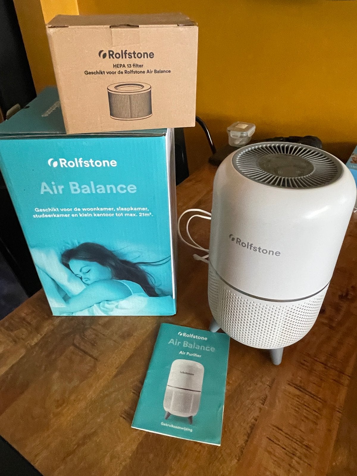 Rolfstone Air Balance Luchtreiniger  incl. 1 Hepa filter, Witgoed en Apparatuur, Ophalen, Zo goed als nieuw, Luchtreiniger