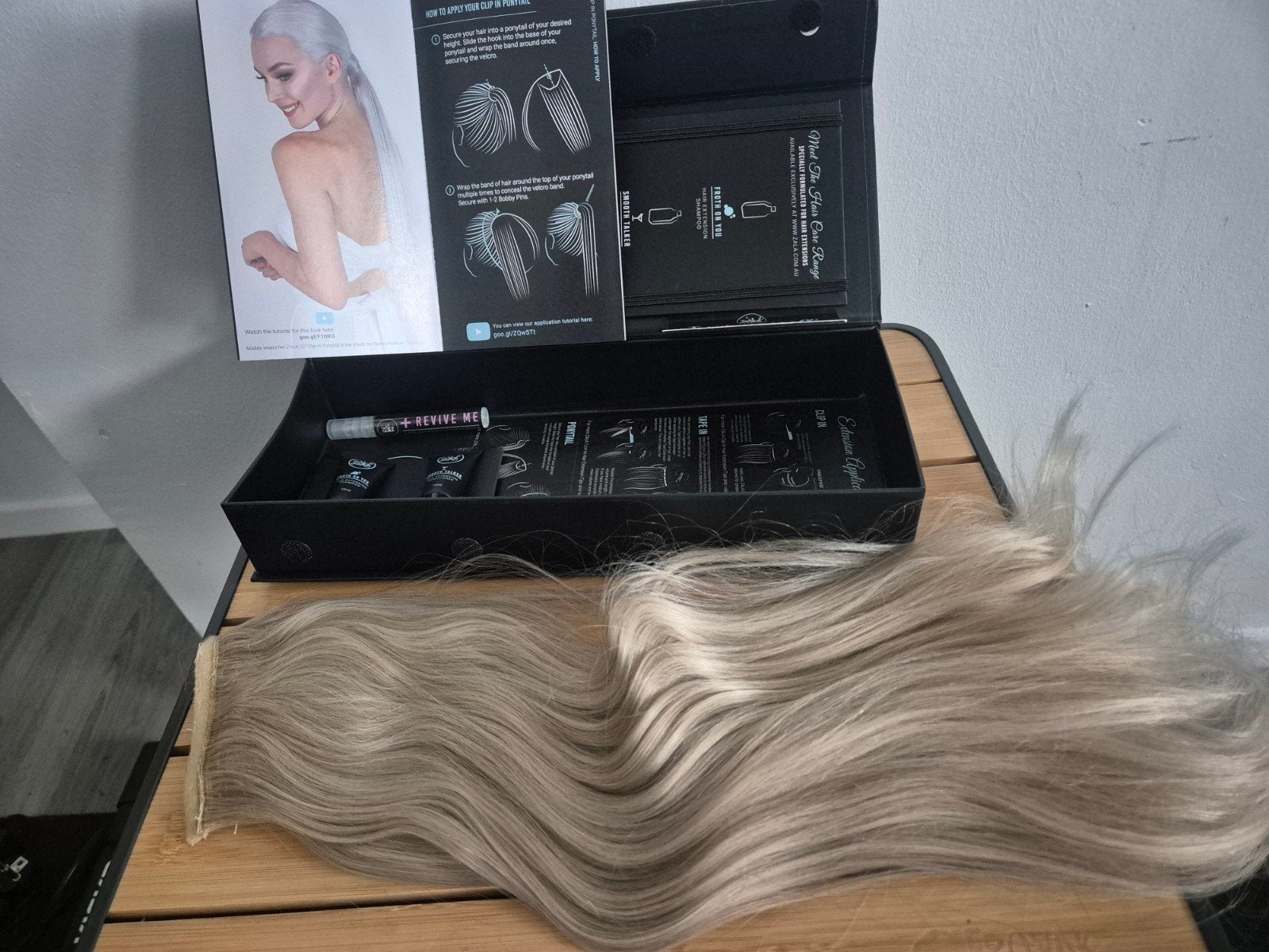 ZALA Clip-in Paardenstaart ! 100% Human Remi Hair!, Ophalen of Verzenden, Zo goed als nieuw