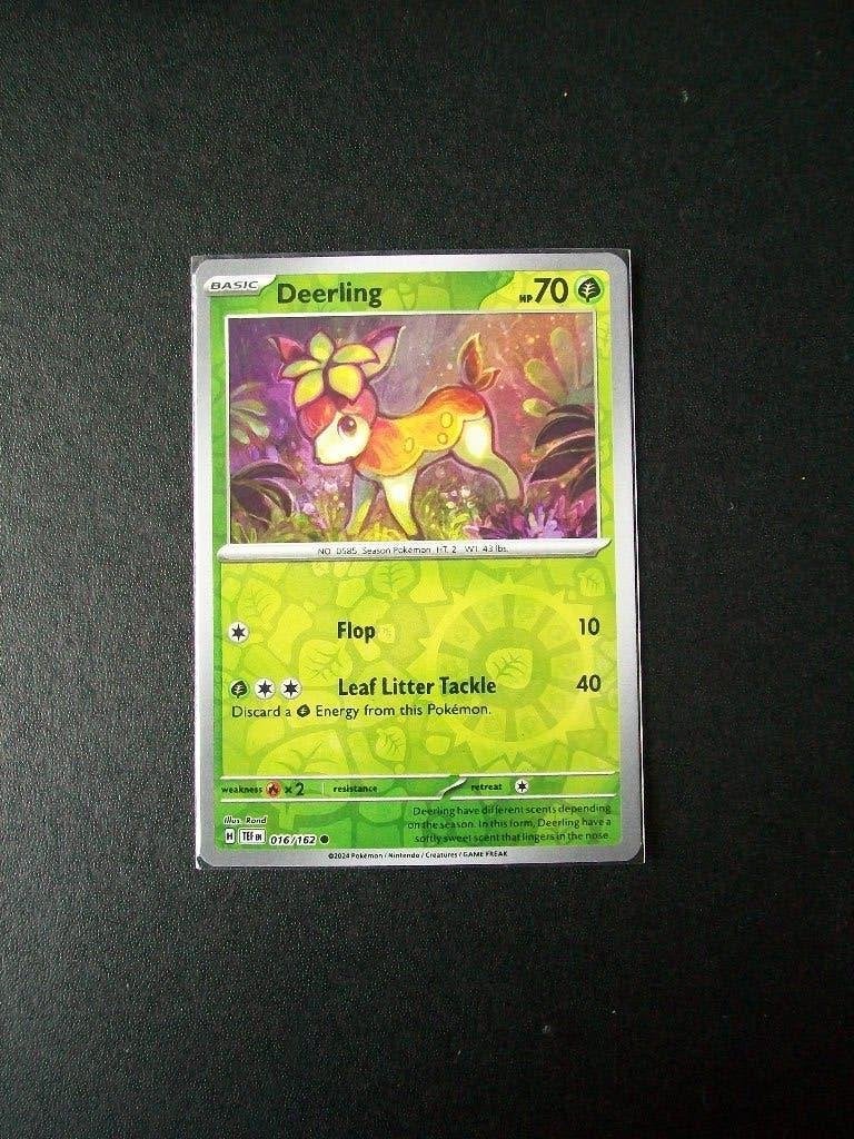 6043: Nieuwe Pokemonkaart holofoil DEERLING HP 70 (016/162), Verzenden, Nieuw, Losse kaart, Foil