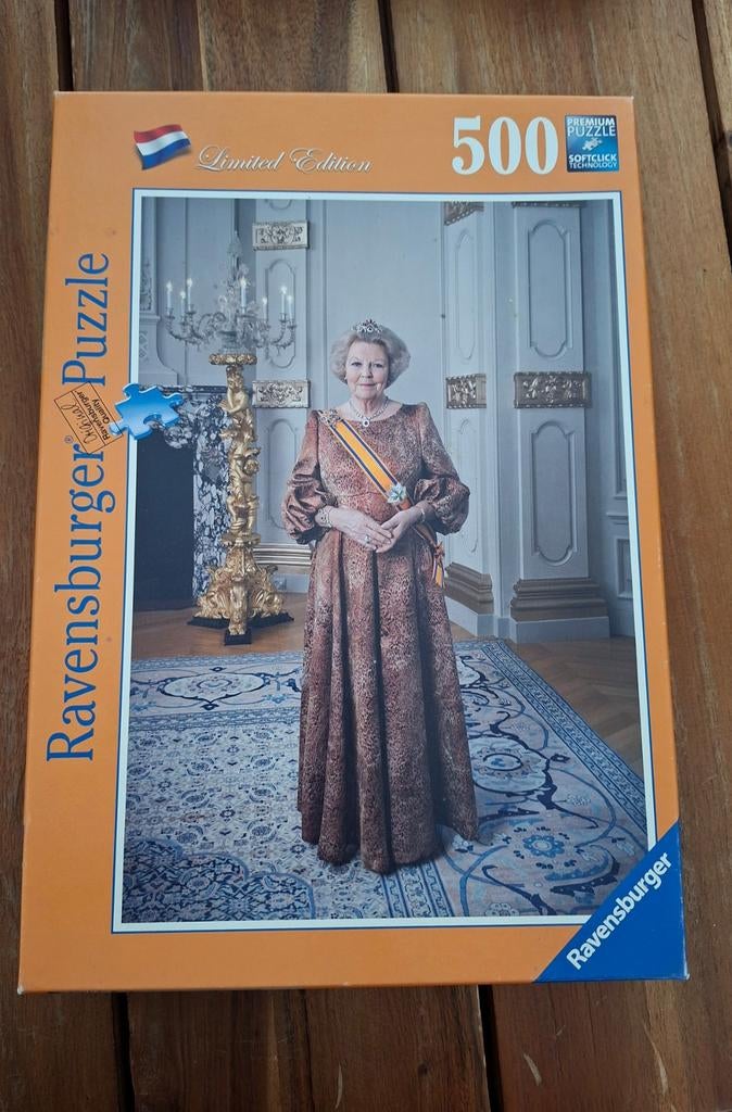 Ravensburger Legpuzzel Koningin Beatrix 500 stukjes, Ophalen of Verzenden, 500 t/m 1500 stukjes, Zo goed als nieuw, Legpuzzel