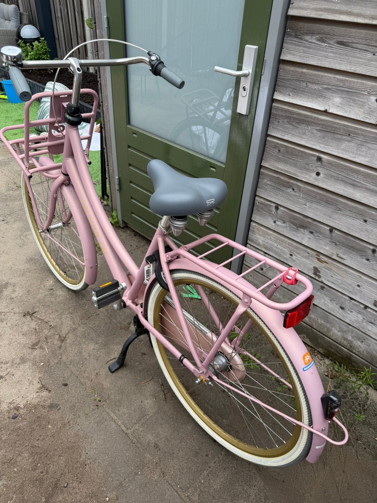 Cortina transportfiets met voordrager en versnellingen, Fietsen en Brommers, Fietsen | Dames | Damesfietsen, Terugtraprem, Gebruikt