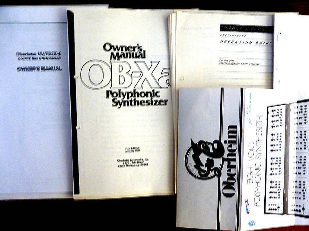 7 handleidingen van OBERHEIM synthesizers, Ophalen of Verzenden, Zo goed als nieuw, Keyboard of Synthesizer