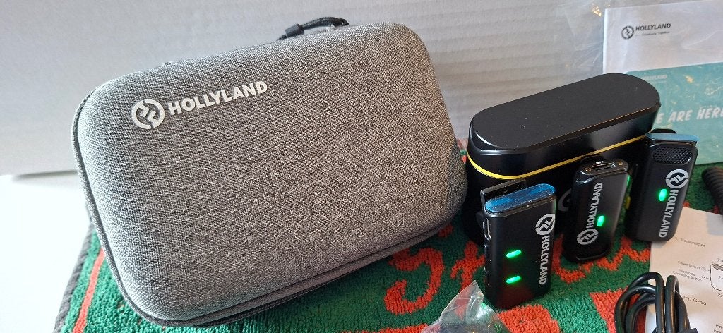Draadloze microfoon Hollyland Lark M1 Duo Kit, Ophalen of Verzenden, Zo goed als nieuw, Studiomicrofoon, Draadloos