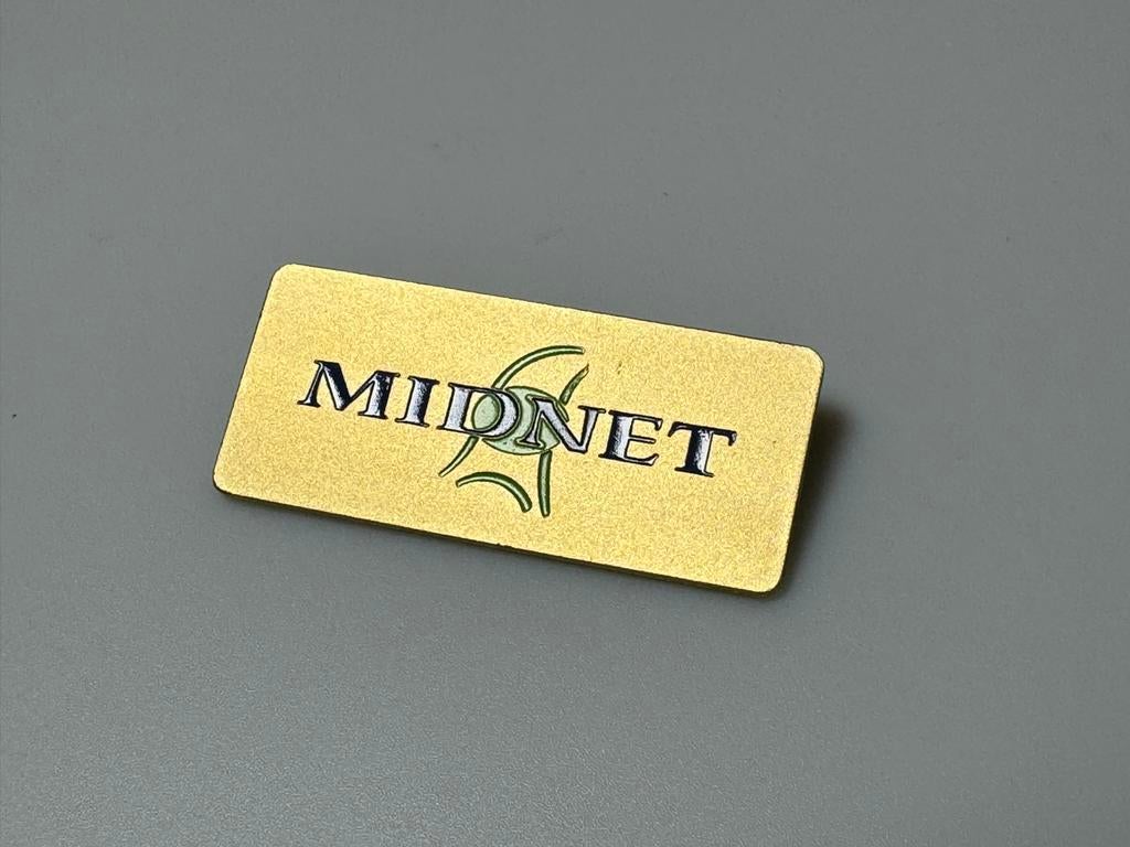 Midnet uniform bordje buschauffeur / trambestuurder, Ophalen of Verzenden, Gebruikt, Trein, Overige typen