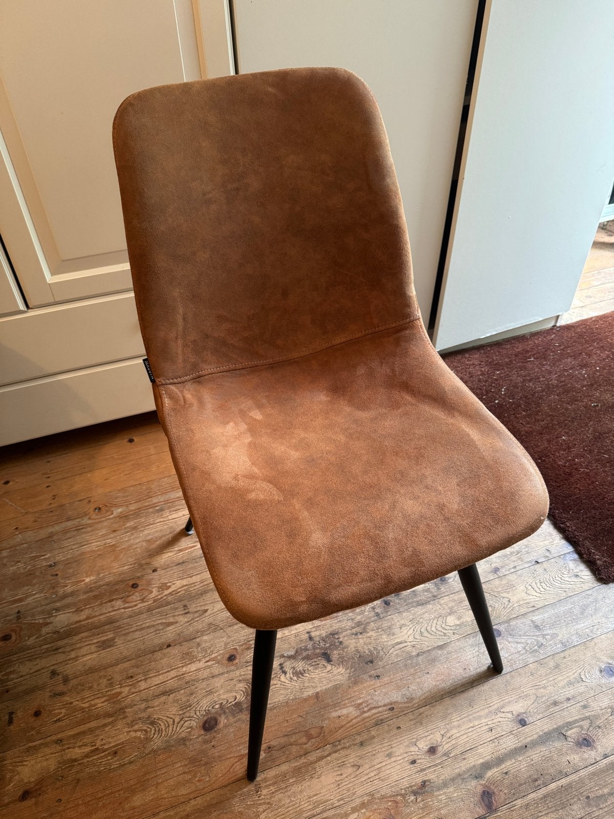 Set van 6 Bruine Stoelen van de Troubadour, Huis en Inrichting, Stoelen, Ophalen, Bruin, Zo goed als nieuw, Stof