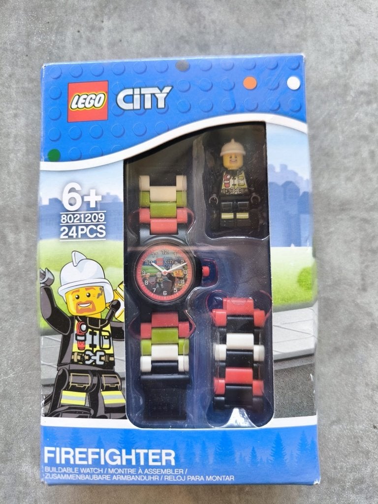 Lego City Horloge: Brandweer Rood Jongens, Ophalen of Verzenden, Nieuw, Complete set, Lego