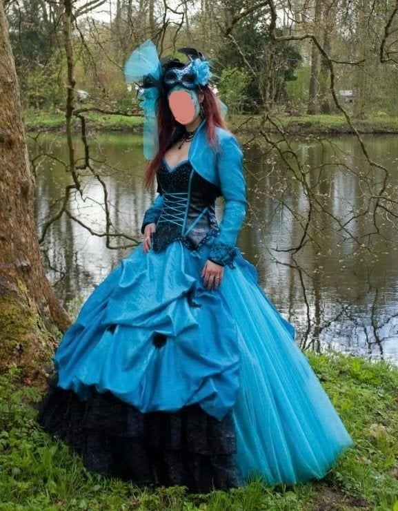 Fantasy cosplay jurk, baljurk maat 36, Ophalen of Verzenden, Gebruikt, Pak of Jurk